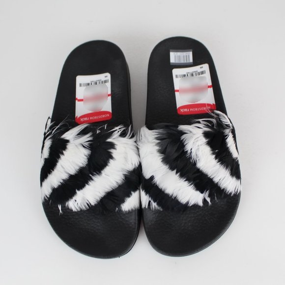 NEW VALENTINO GARAVANI Feather Slide Sandals - Picture 1 of 12